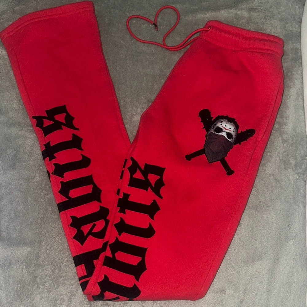 Red Graphic Sweatpants